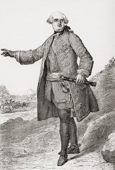 Louis Charles César Le Tellier znany jako książę Estrées, 1695 1771. Francuski dowódca wojskowy i marszałek Francji. Z Les Heures Libres opublikowanego w 1908 roku. autorstwa French School