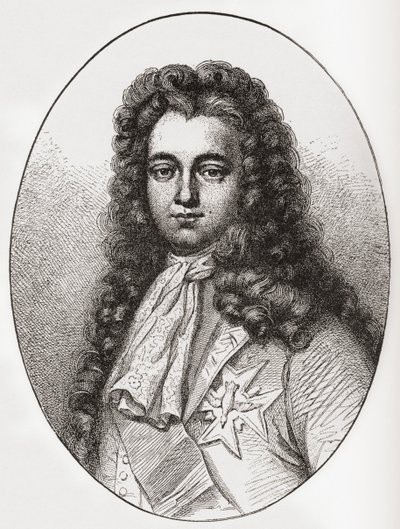 Louis François Marie Le Tellier markiz Barbezieux, 1668 1701. Francuski mąż stanu. Z Les Heures Libres opublikowanego w 1908 roku. autorstwa French School