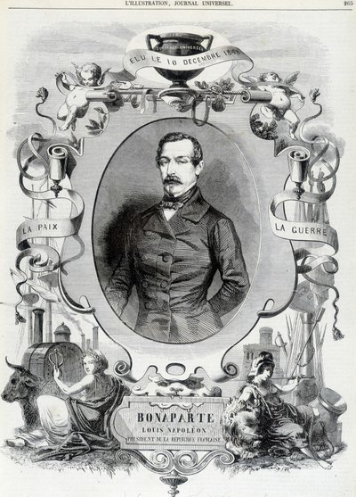 Ludwik Napoleon Bonaparte (Louis-Napoleon III), Prezydent Republiki Francuskiej - Ill. autorstwa French School