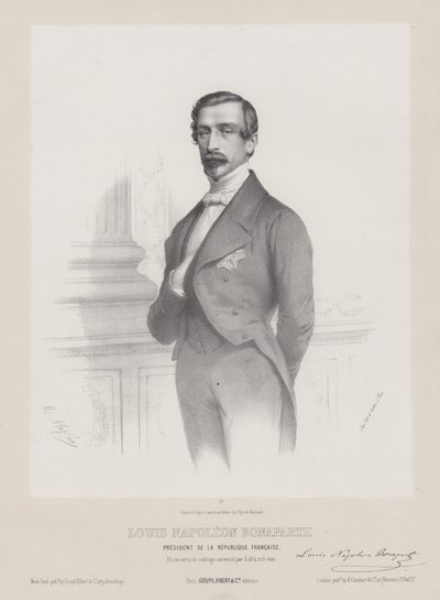 Ludwik Napoleon Bonaparte, prezydent Republiki Francuskiej, ok. 1848 r. (litografia) autorstwa French School