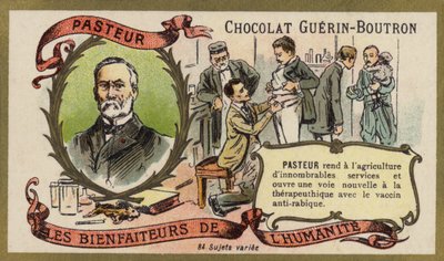 Louis Pasteur, francuski chemik i mikrobiolog (chromolitho) autorstwa French School