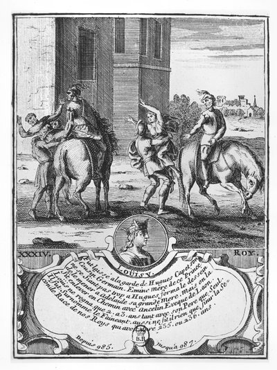 Ludwik V Faineant (grafika) autorstwa French School