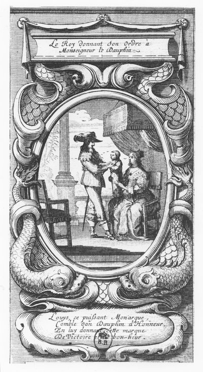 Ludwik XIII, król Francji, wydający rozkazy Monseigneur le Dauphin (grafika) autorstwa French School