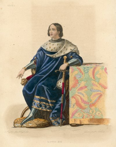 Ludwik XII (kolorowy grawerunek) autorstwa French School