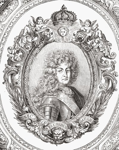 Ludwik XIV (1638-1715) z „Histoire de la Revolution Francaise” Louisa Blanca (1811-82) autorstwa French School