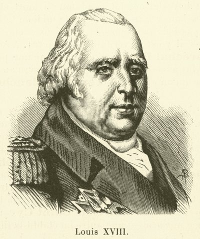 Ludwik XVIII (rycina) autorstwa French School