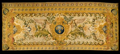 Meble Ludwika XV: dywan trybuny królewskiej kaplicy w Wersalu. Wykonane przez manufakturę Chaillot. 1759 Wersal, muzeum zamku. autorstwa French School