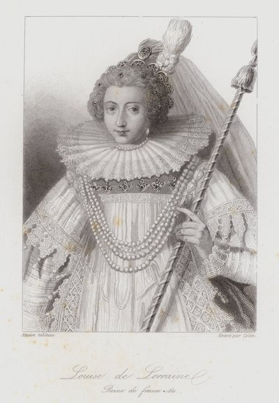 Louise of Lorraine, królowa małżonka Henryka III Francji (grafika) autorstwa French School