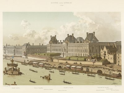 Luwr za Ludwika XV, 1739 autorstwa French School