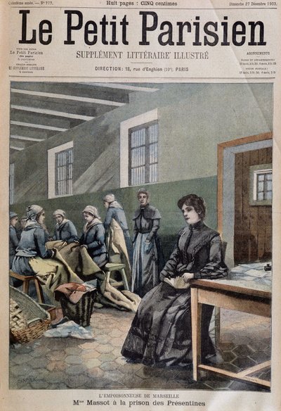 Truciciel z Marsylii: Mme massot w więzieniu prezenterów - couv. w „Le Petit Parisien”” 27.12.1903 (rycina) autorstwa French School