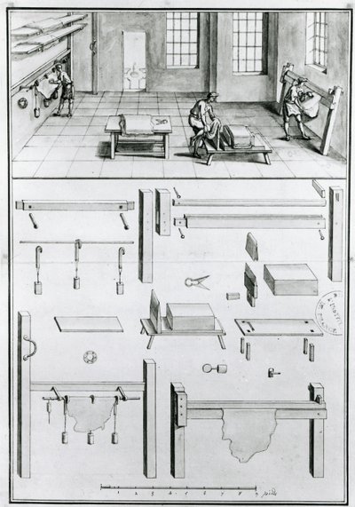 MS 1064 fol 11 Descriptions of Arts & Crafts autorstwa Denisa Diderota (1713-84), opublikowany ok. 1770 r. (zdjęcie czarno-białe) autorstwa French School