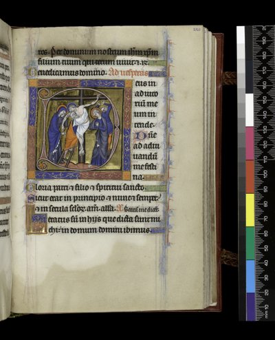 MS 300 f.220r, folio z Psałterza i Godzin Izabeli Francuskiej, Paryż, c.1265-70 autorstwa French School