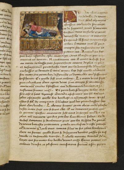 MS Hunter 252 012r Strona ze stu nowych wiadomości, c.1461-62 autorstwa French School