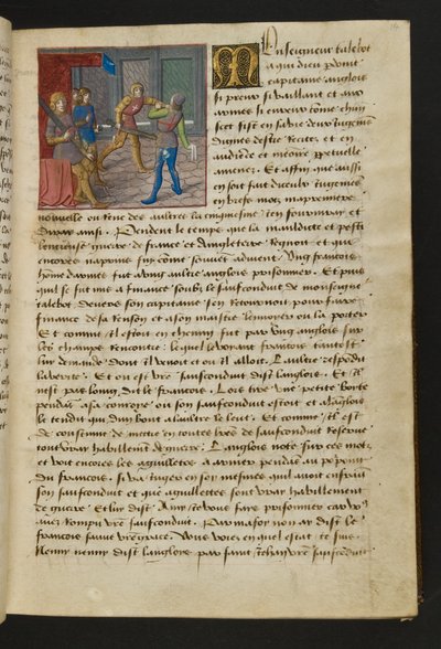 MS Hunter 252 014r Strona ze stu nowych wiadomości, c.1461-62 autorstwa French School