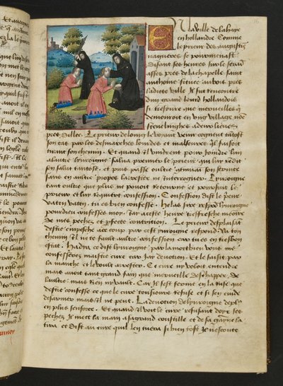 MS Hunter 252 016r Strona ze stu nowych wiadomości, c.1461-62 autorstwa French School