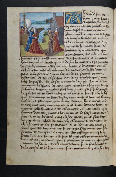 MS Hunter 252 040v Strona ze stu nowych wiadomości, c.1461-62 autorstwa French School