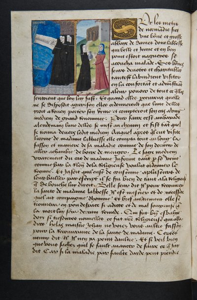 MS Hunter 252 045v Strona ze stu nowych wiadomości, c.1461-62 autorstwa French School