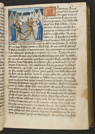 MS Hunter 252 048r Strona ze stu nowych wiadomości, c.1461-62 autorstwa French School