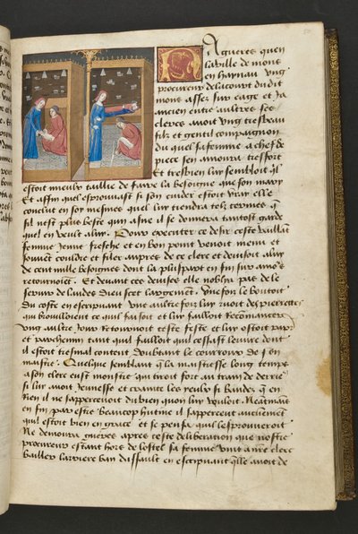 MS Hunter 252 050r Strona ze stu nowych wiadomości, c.1461-62 autorstwa French School