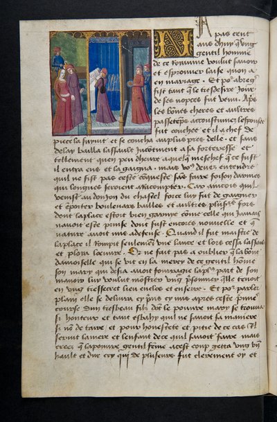 MS Hunter 252 068v Strona ze stu nowych wiadomości, c.1461-62 autorstwa French School