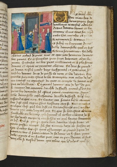 MS Hunter 252 080r Strona ze stu nowych wiadomości, c.1461-62 autorstwa French School