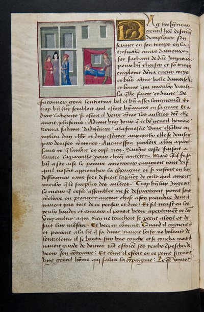 MS Hunter 252 089v Strona ze stu nowych wiadomości, c.1461-62 autorstwa French School