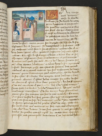 MS Hunter 252 101r Strona ze stu nowych wiadomości, c.1461-62 autorstwa French School