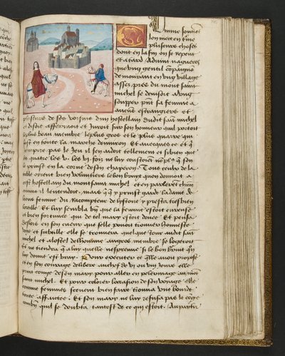 MS Hunter 252 145r Strona ze stu nowych wiadomości, c.1461-62 autorstwa French School