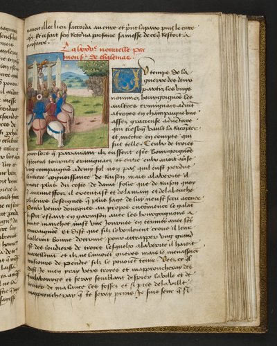MS Hunter 252 161r Strona ze stu nowych wiadomości, c.1461-62 autorstwa French School
