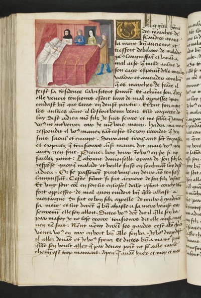 MS Hunter 252 164v Strona z Cent Nouvelles Nouvelles, c.1461-62 autorstwa French School