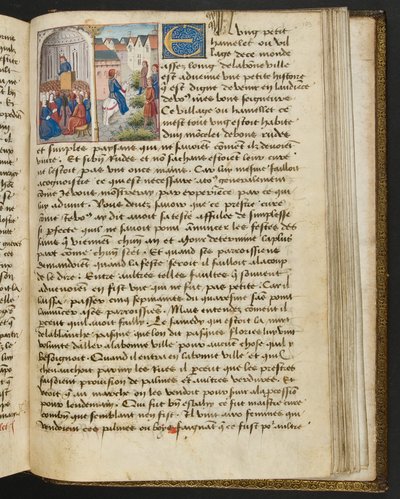 MS Hunter 252 183r Strona ze stu nowych wiadomości, c.1461-62 autorstwa French School