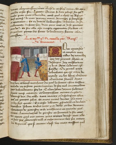 MS Hunter 252 184r Strona ze stu nowych wiadomości, c.1461-62 autorstwa French School