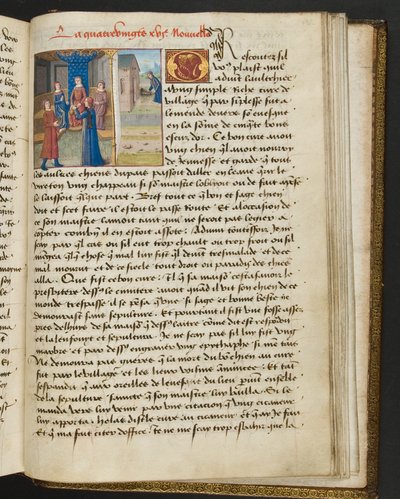 MS Hunter 252 192r Strona ze stu nowych wiadomości, c.1461-62 autorstwa French School