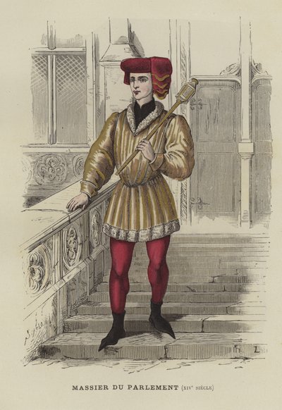 Mace okaziciela Parlementu Paryskiego, XIV wiek autorstwa French School