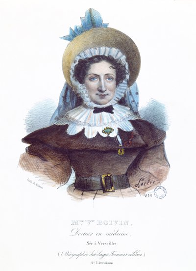 Madame Boivin (1783-1841) z książki o sławnych kobietach, 1833 autorstwa French School