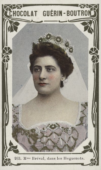 Madame Breval, w Les Huguenots (kolorowe zdjęcie) autorstwa French School