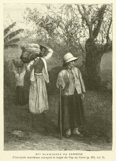 Madame Hlawaczek Au Zambese (grafika) autorstwa French School