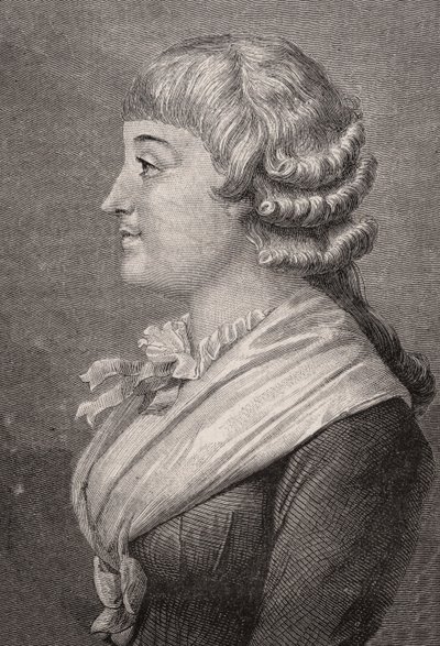 Madame Roland, rytowana przez Stephane Pannemakera (1847-1930) według Ramberta, z „Histoire de la Revolution Francaise” Louisa Blanca (1811-82) autorstwa French School