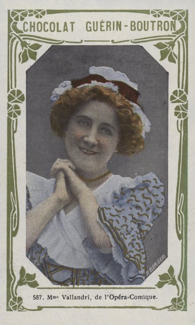 Madame Vallandri, z Opera-Comique (kolorowe zdjęcie) autorstwa French School