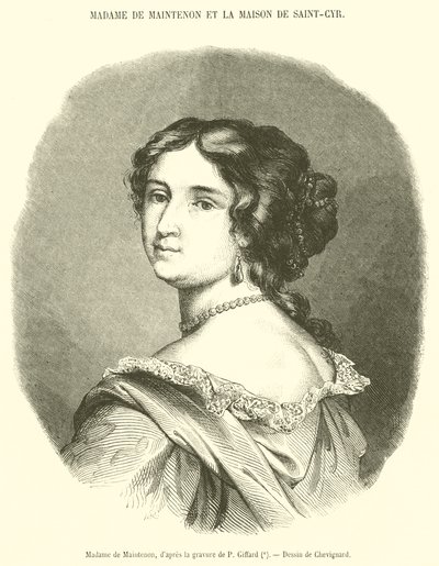 Madame de Maintenon (Grawerowanie) autorstwa French School