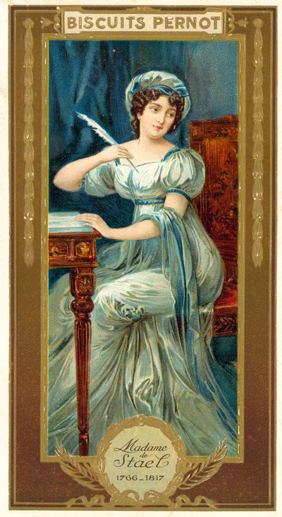 Madame de Stael, francuska pisarka (chromolitho) autorstwa French School