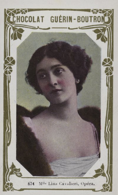 Mademoiselle Lina Cavalieri, Opera (kolorowe zdjęcie) autorstwa French School