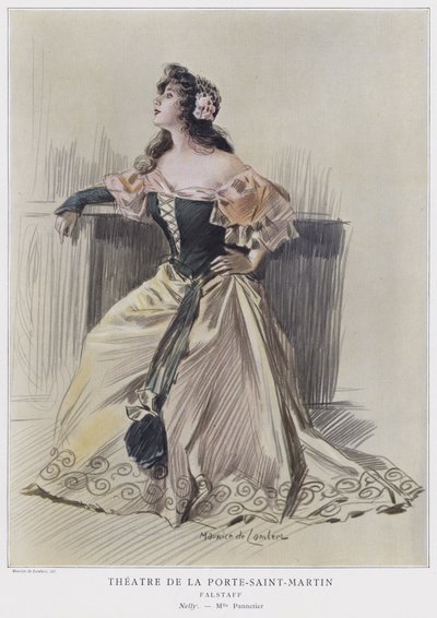 Mademoiselle Pannetier jako Nelly w Falstaff autorstwa French School