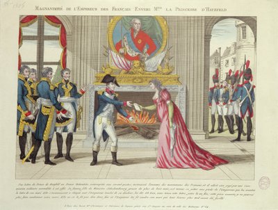 Wielkoduszność cesarza Napoleona wobec księżnej Hatzfeld, 1806 autorstwa French School