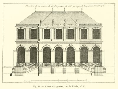 Dom Argensona, rue de Valois, nr 10 autorstwa French School