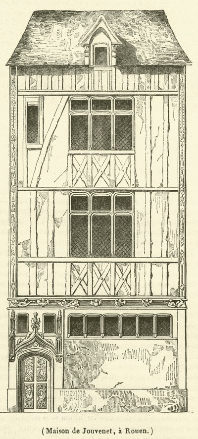 Dom Jouvenet w Rouen (rycina) autorstwa French School
