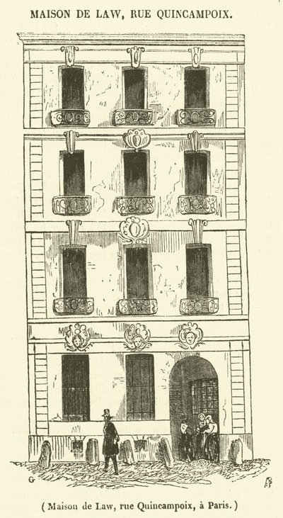 Izba Prawa, rue Quincampoix, w Paryżu (rycina) autorstwa French School