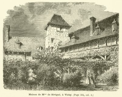 Dom Madame de Sevigne w Vichy (grafika) autorstwa French School