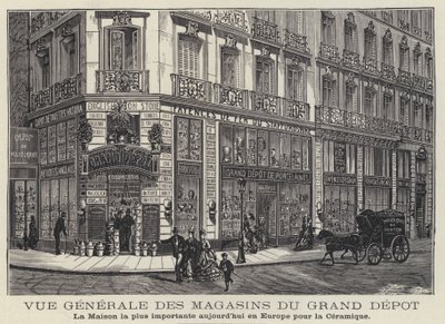 Maisons du Grand Depot, sklep z ceramiką w Paryżu, Francja autorstwa French School