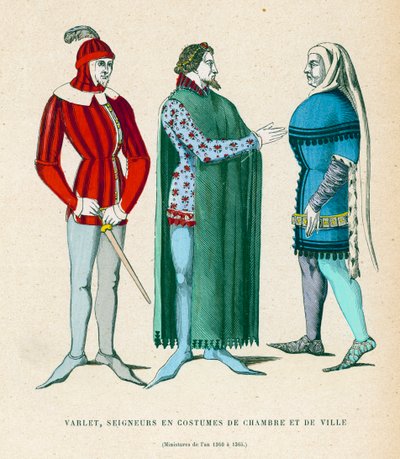 Эрэгтэй хувцас, 1360-1365поли autorstwa French School